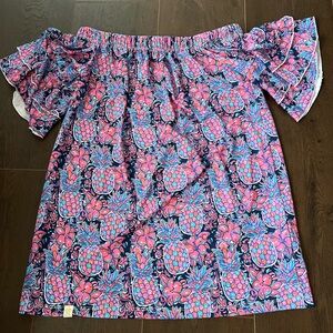 Simply Southern multi color pineapple shirt